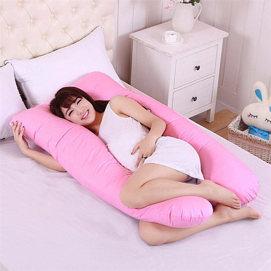 HKM-572435 Pregnancy and Maternity Body Pillow with Removable Cotton Cover, Rectangular Design, 80-140 cm, Soft 7D Cotton Filling
