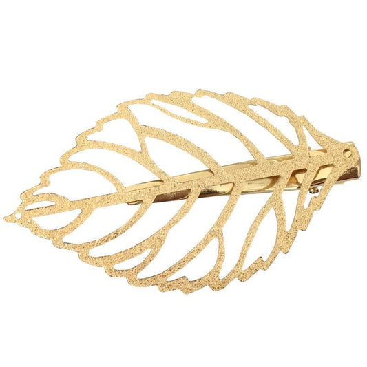 HKM-574547 Vintage Alloy Hollow Leaf Duckbill Clip for Women
