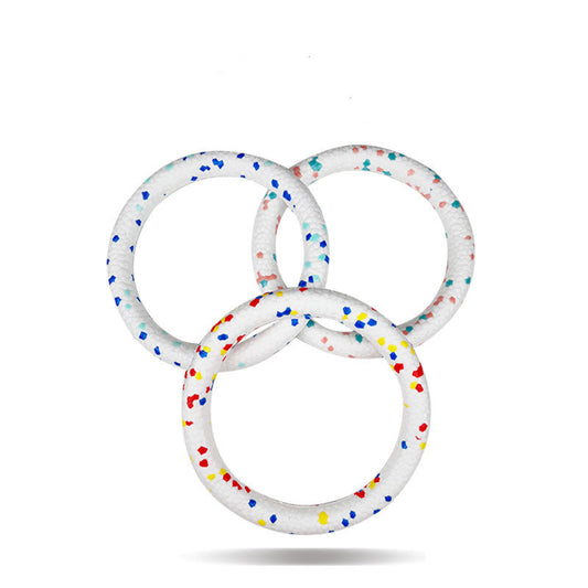 HKM-574611 Durable ETPU Bite Ring for Small Dogs - 18cm Diameter, Assorted Colors