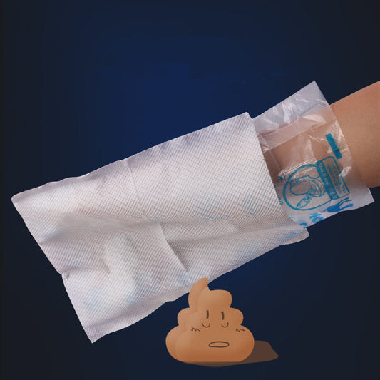 HKM-5747389 Portable Dog Poop Bags with Shovel - Water Soluble Paper & PE Plastic, 50 Count
