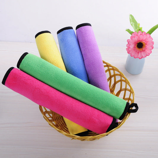 HKM-5756349 Double-Sided Coral Fleece Car Wash Towel - Multifunctional, Available in Multiple Colors and Sizes