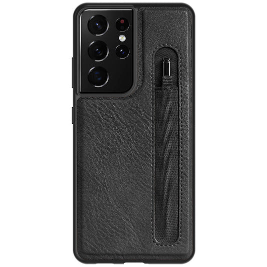 HKM-577363 S21 Flip Type Protective Sleeve for Samsung - Black Khaki