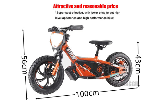 HKM-578835 Electric Balance Bike for Kids 250W 36V 16" Model with Aluminum Frame and Disc Brake