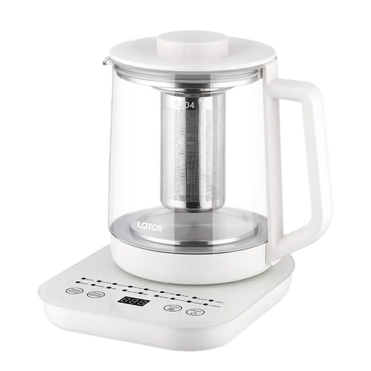 HKM-580179 Smart Electric Glass Kettle with Tea Infuser - 800W High Borosilicate Glass, Ideal for Liquid Heating and Tea Brewing