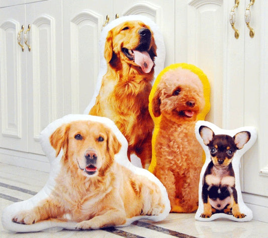 HKM-582035 Customizable Cute Pet Pillow with Super Soft Crystal Material and 7D Vacuum PP Cotton Filling
