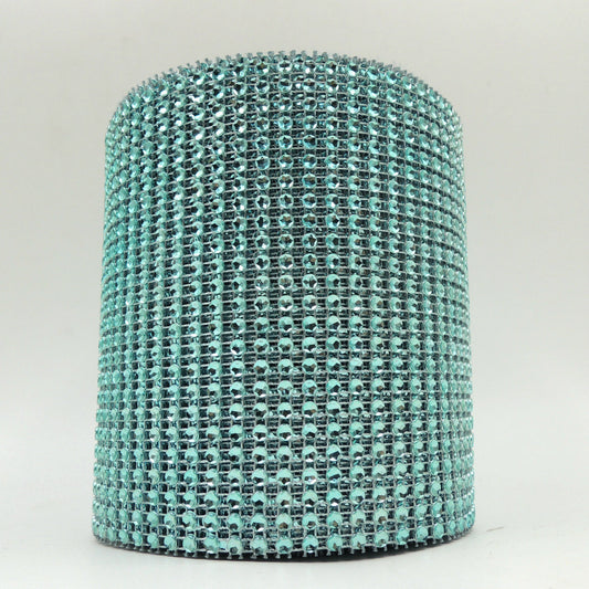 HKM-582547 Hollow Netty Diamond Bridal Bouquet Jewelry Decoration with Steel Drill Snowflake Accents