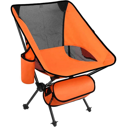 HKM-585043 Portable 7075 Aluminum Folding Moon Chair for Outdoor Activities, Includes Carry Bag