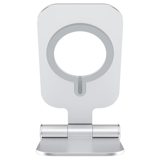 HKM-587027 Foldable Aluminium Alloy Phone Stand with Magnetic Wireless Fast Charging for iPhone 12 Mini/12 Pro Max