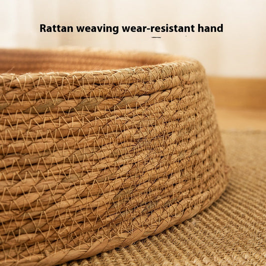 HKM-5902909 Integrated PE Rattan Cat Scratch Board and Bed – Wear-Resistant Design in Dark Green and Brown, Multiple Sizes Available