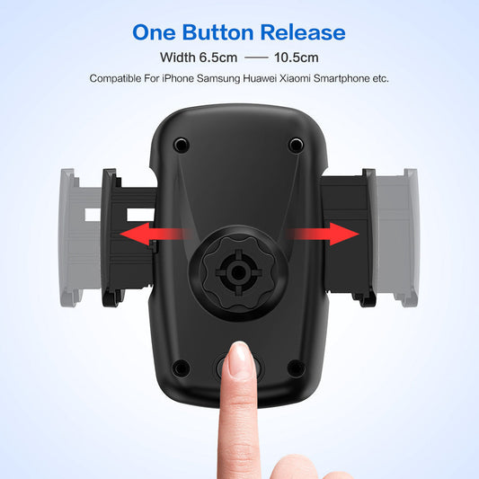 HKM-591635 Car Center Console Phone Holder for 3.8-6.5 Inch Mobile Devices, Windshield & Instrument Panel Two-In-One Design