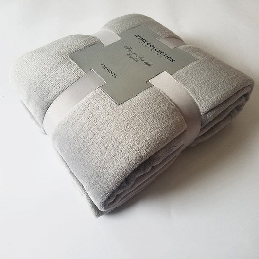 HKM-591699 Coral Fleece Travel Blanket in Multiple Colors and Sizes
