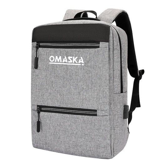 HKM-593299 Durable Waterproof Laptop Backpack with USB Charging Port and Large Capacity for Business and Travel