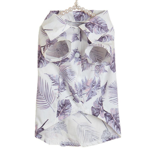 HKM-597267 Hawaiian Style Beach Shirt for Dogs - Polyester Summer Apparel