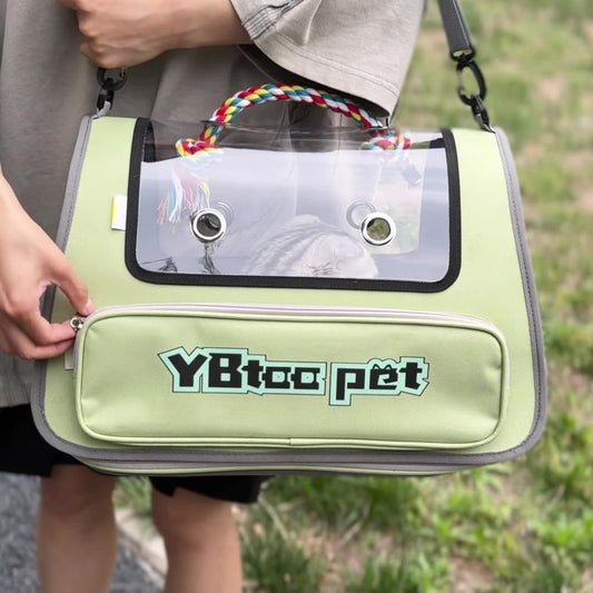 HKM-6003773 Portable Transparent Pet Carrier Bag - Large Capacity, Foldable Oxford Cloth in Various Colors