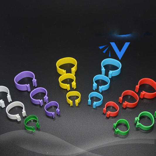 HKM-6009149 Colorful Open Ring Poultry Foot Rings - 100 PCS, 16mm Diameter for Chicken Farms