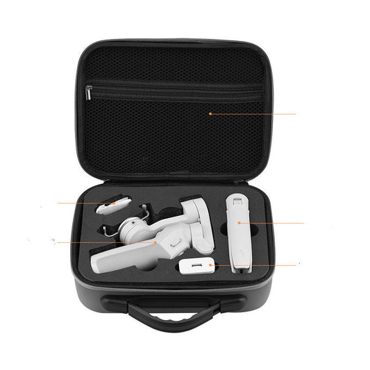 HKM-602195 Portable Grey Handbag for DJI OM4 and OSMO Mobile 3 - Waterproof Nylon Storage with Soft Handle