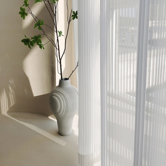 HKM-602835 Vertical Dream White Polyester Vertical Blinds for Living Room, Bedroom, and Commercial Spaces