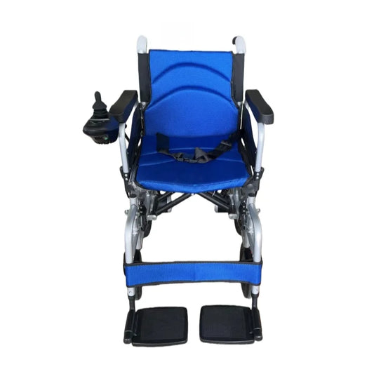 HKM-603155 Folding Electric Wheelchair with Dual 250W Motors, Carbon Steel Frame, and 12Ah Lithium Battery