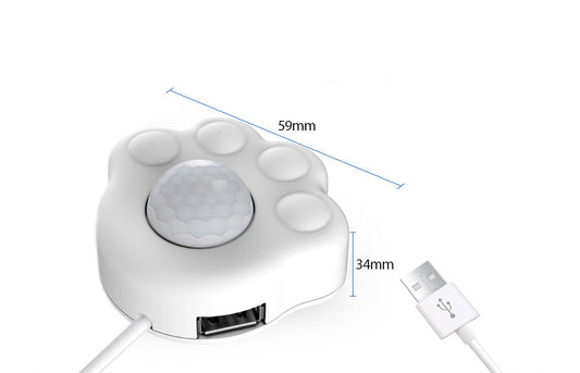 HKM-6036157 Automatic Infrared Sensor Pet Water Dispenser for Cats - White, 3m Range