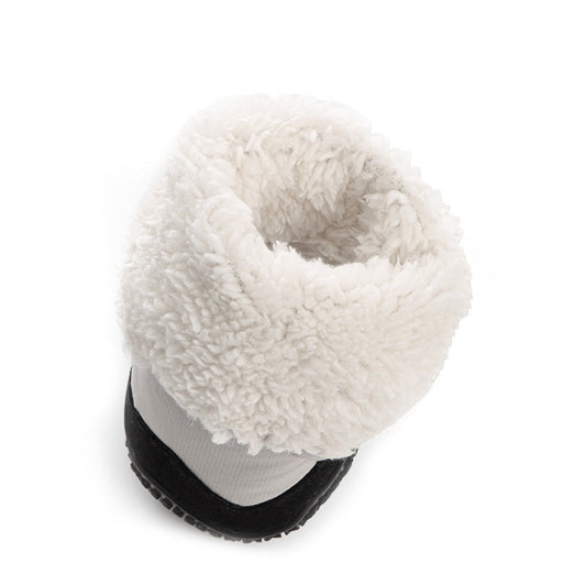 HKM-6036925 Waterproof Thickened Velvet Dog Boots - Non-Slip and Warm, Available in Dark Gray and Black