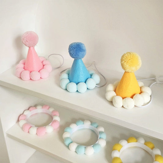 HKM-607251 Adorable Birthday Hat for Small Pets - Perfect Photo Prop for Cats and Dogs