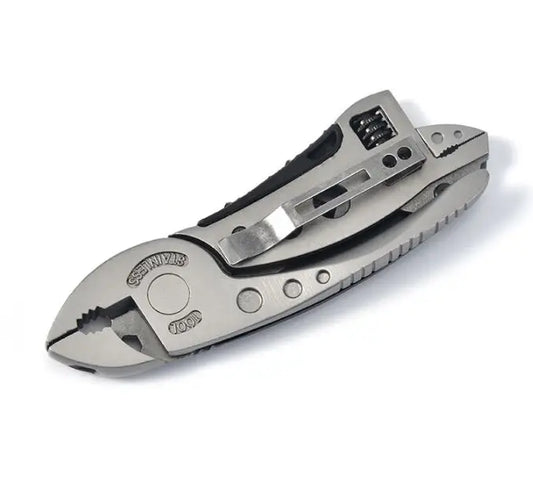 HKM-607763 Custom Logo 8-in-1 Multi-Function Survival Wrench Tool Set for Outdoor Camping and EDC Use