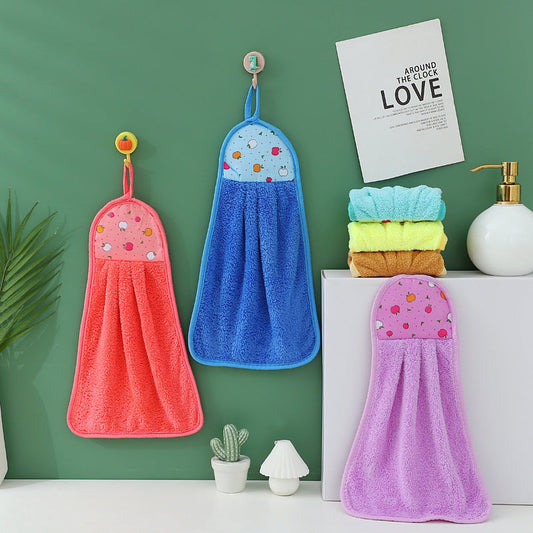 HKM-610451 Coral Fleece Hand Towel in Multiple Colors - Soft and Absorbent