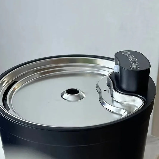 HKM-610643 Stainless Steel Automatic Water Fountain for Pets, 2.6L Capacity with Replacement Filters