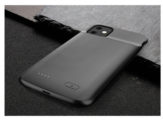 HKM-612243 iPhone 11 Compatible 5000mAh Back Clip Battery Charger - ABS + TPU Construction