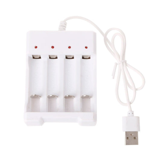HKM-612371 Universal 4-Slot USB Rechargeable Battery Charger for AA and AAA Batteries