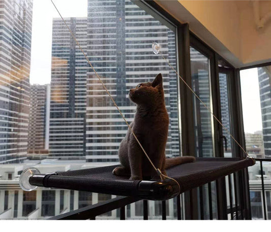 HKM-6157245 Suction Cup Cat Window Hammock in PVC Mesh, Flannel, and Sandwich Cloth Styles