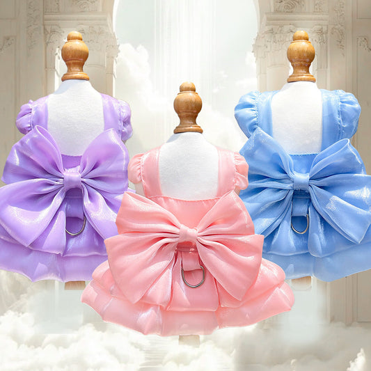HKM-6163005 Elegant Pet Wedding Dress for Dogs and Cats in Various Colors and Sizes