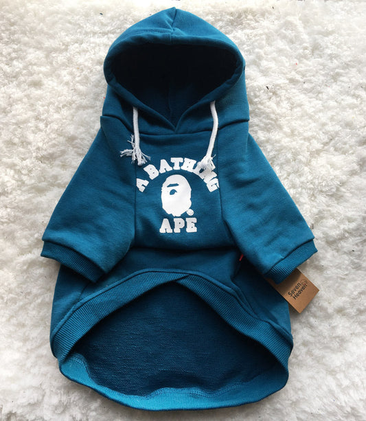 HKM-6163773 Trendy Printed Hooded Pet Clothes for Casual Wear, Cotton Material