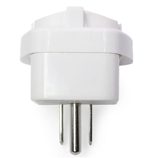 HKM-616659 Ground Wire Conversion Plug for U.S. to Europe & Germany, 10A 250V/125V, Black/White