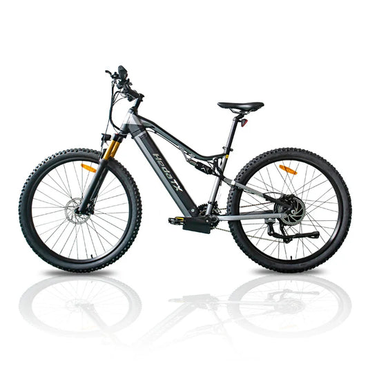 HKM-619411 29-Inch Full Suspension Electric Mountain Bike with Aluminum Alloy Frame and 27 Speed Gears