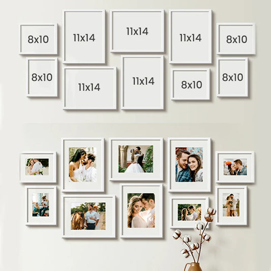 HKM-620115 Digital Printing Photo Frames with Real Glass Cover - A3, A4, 8x10, 11x14, 12x16 Sizes for Wall Decoration