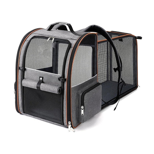 HKM-6211901 Extendable Portable Breathable Pet Handbag for Small Dogs - Solid Color Options Available