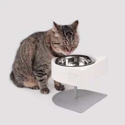 HKM-6215613 Versatile Camping Bowl for Cats and Dogs with Dish Rack - Khaki, Navy Blue, White