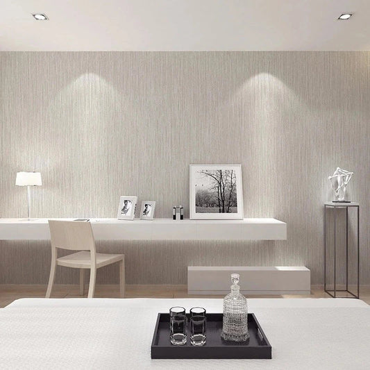 HKM-622419 Textured Solid Colour 3D Vinyl Wallpaper Peel and Stick Home Decor