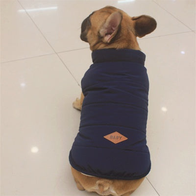 HKM-6254525 Watermelon Red, Army Green & Navy Cotton Dog Coat - French Coat Sand Vest Fashion for Pets