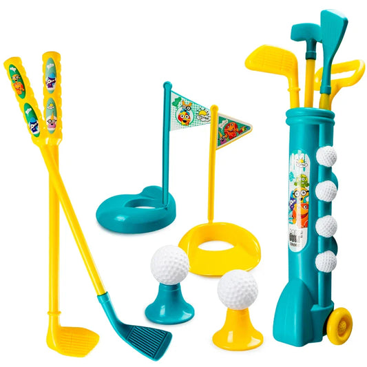 HKM-626131 Kids Plastic Golf Set with Mini Clubs and Balls for Indoor and Outdoor Play