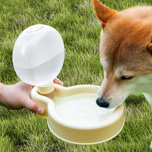HKM-6265661 Portable 500ml Pet Water Bottle with Foldable Drinking Bowl for Dogs and Cats - Travel-Friendly Design