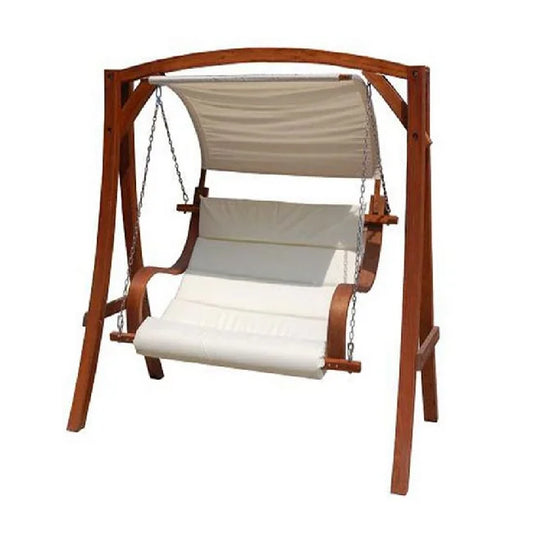 HKM-627859 Adjustable Eco-Friendly Wooden Patio Swing with Ropes