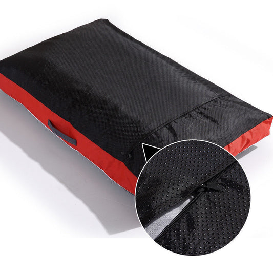 HKM-6282813 Waterproof Oxford Cloth Pet Mat for Doghouses - Removable Zipper Design, Non-Slip Base, Available in Red, Blue, Black