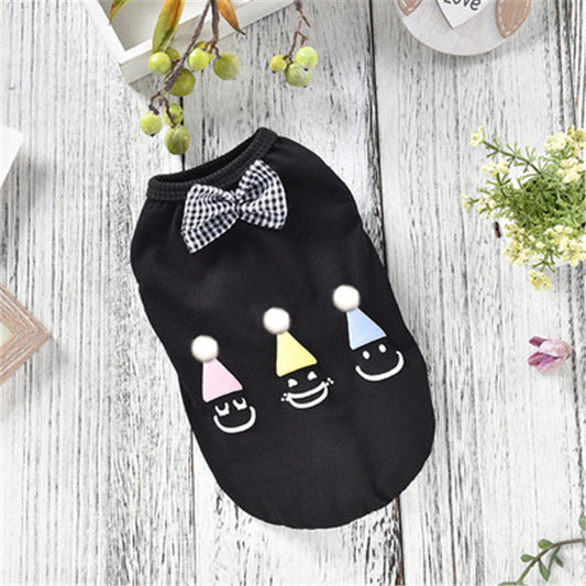 HKM-6286525 Summer Cotton Pet T-Shirt Vest with Hat for Dogs, Modern Style and Multiple Sizes