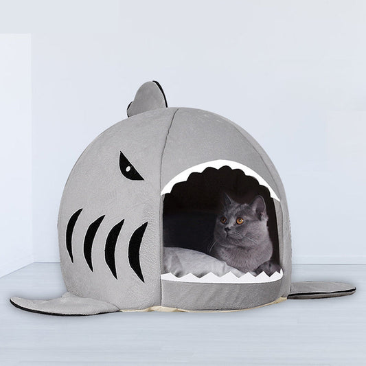 HKM-6350525 Universal Winter Warm Doghouse ¨C Cotton Seat Cushion for Pets, Gray, Available in S, M, L Sizes