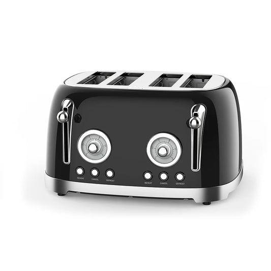 HKM-635795 Automatic 4-Slice Stainless Steel Electric Toaster with Grill Function