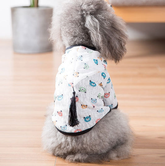 HKM-636499 Dog Sun Protection Clothing in Snow Jacquard Fabric - Lightweight and Comfortable Apparel