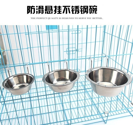 HKM-6379453 Stainless Steel Hanging Dog Food Bowl - Available in 11cm, 13cm, and 17cm Sizes