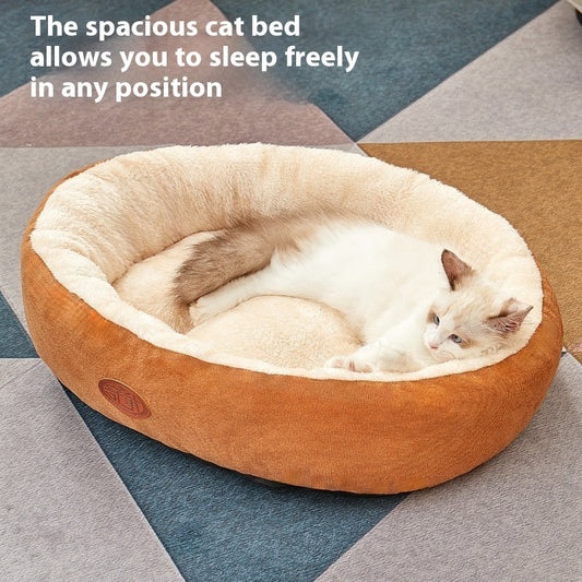 HKM-6386877 Universal Non-slip Plus-sized Pet Nest in Gray and Brown - 4 Season Comfort for Dogs